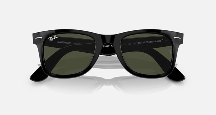 RAY-BAN RAY-BAN Wayfarer Black Black Green