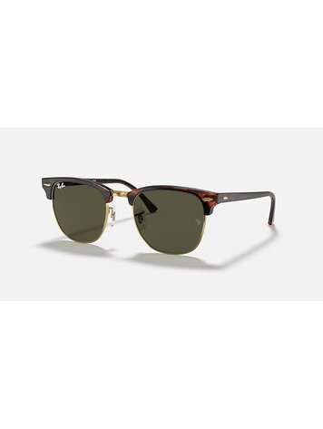 RAY-BAN RAY-BAN Clubmaster Tortoise On Gold Tortoise G-15 Green