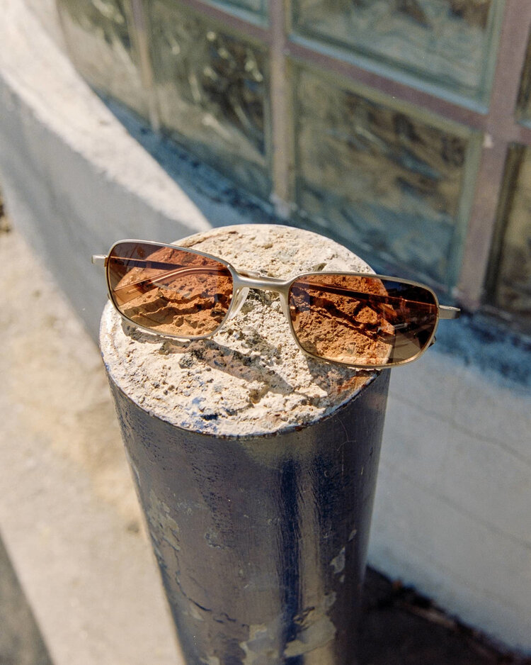 CRAP EYEWEAR CRAP EYEWEAR The Infinite Bloom Matte Silver & Desert Tortoise Bio / Redwood Gradient