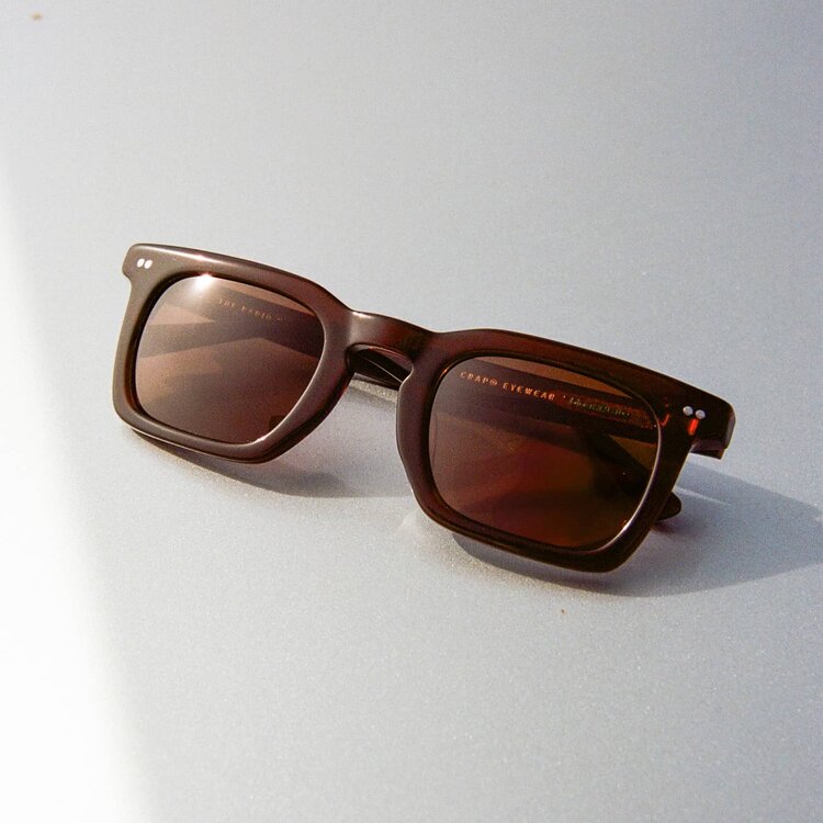 CRAP EYEWEAR CRAP EYEWEAR The Radio Haze Crystal Cola Bio / Polarized Amber Cr-39