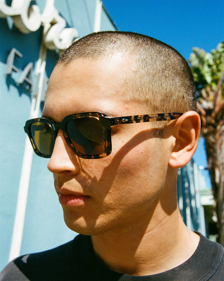 CRAP EYEWEAR CRAP EYEWEAR The Heavy Tropix Desert Tortoise Bio / Polarized Grapeseed
