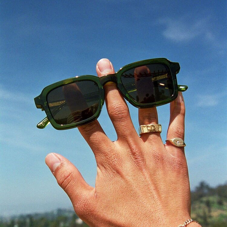 CRAP EYEWEAR CRAP EYEWEAR The Heavy Tropix Crystal Olive Bio / Polarized Bronze