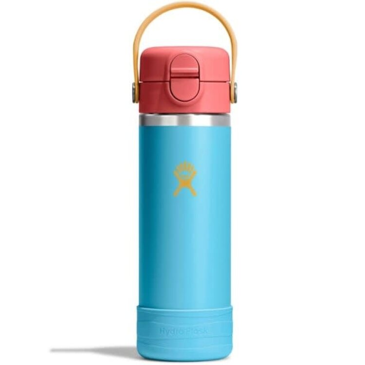 HYDRO FLASK HYDRO FLASK Kids 18 Oz Wide Mouth Covered Cap And Boot Bluejay