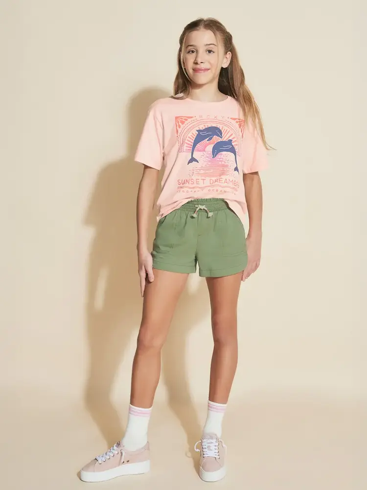 ROXY ROXY Girls' Ocean Life Oversized Tee Veiled Rose