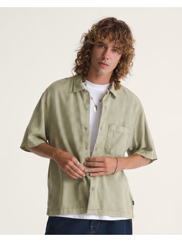VANS VANS Van Doren Check Camp T-Shirt Soft Sage Green