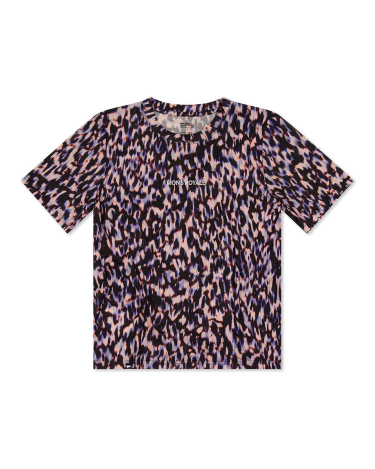 MONS ROYALE MONS ROYALE Icon Merino T Shirt Rock Leopard