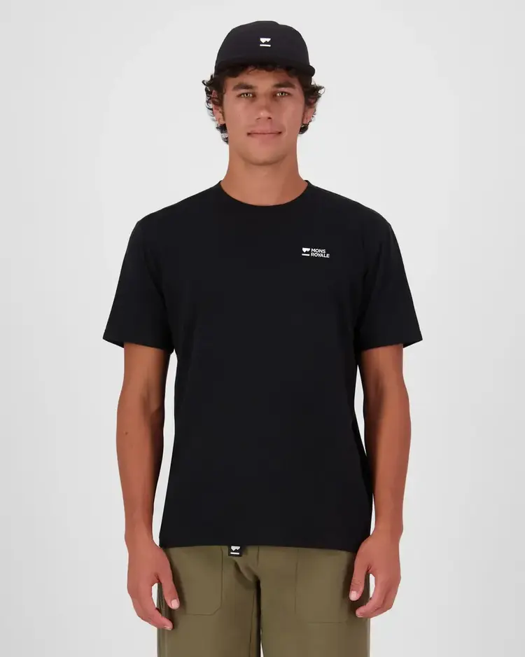 MONS ROYALE MONS ROYALE Icon Merino T Shirt Black