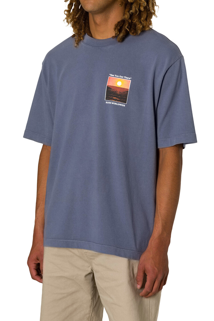 KATIN KATIN Geographic Box Fit Tee Blue