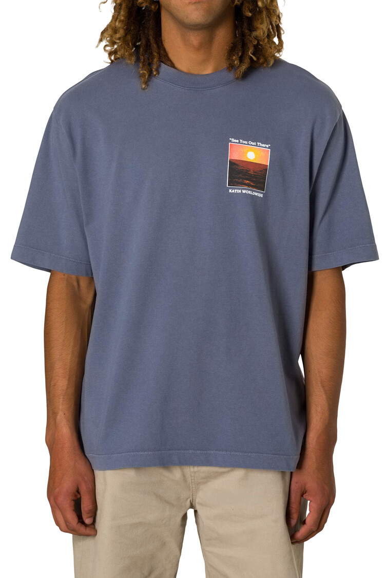 KATIN KATIN Geographic Box Fit Tee Blue