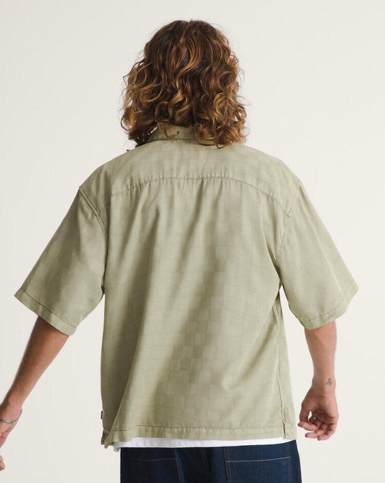 VANS VANS Van Doren Check Camp T-Shirt Soft Sage Green