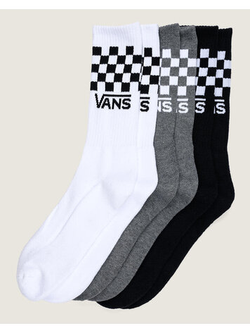 VANS VANS Kids Checkerboard Classic Check Crew Socks Black / White