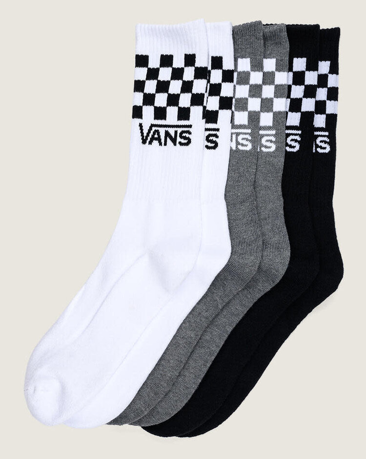 VANS VANS Kids Checkerboard Classic Check Crew Socks Black / White