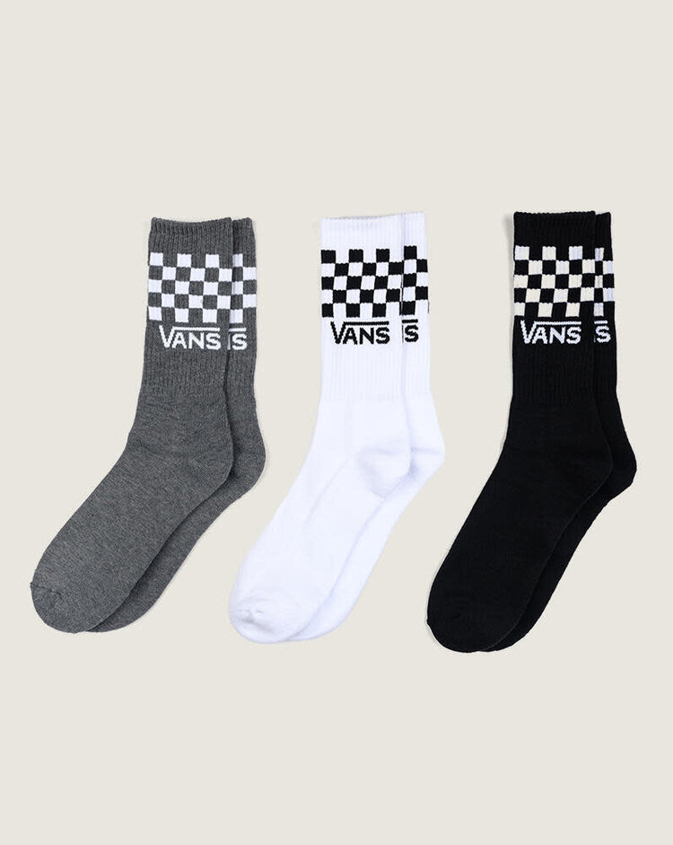 VANS VANS Kids Checkerboard Classic Check Crew Socks Black / White