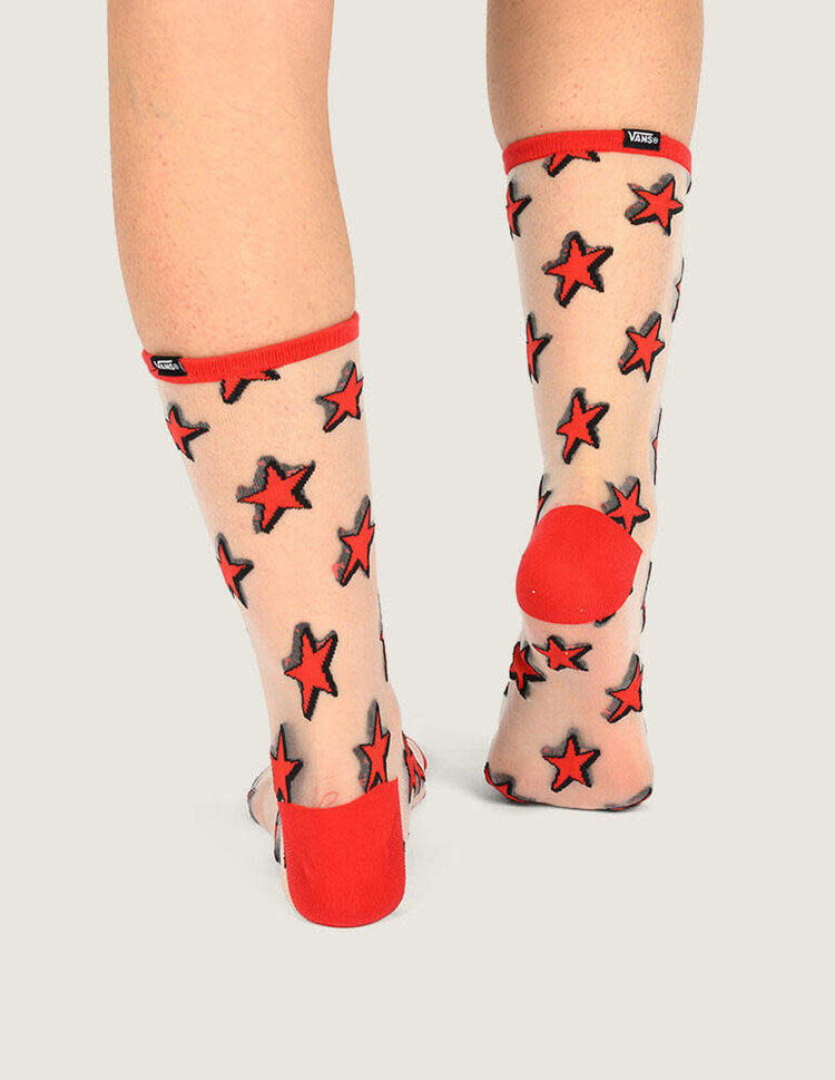 VANS VANS Hazy Sheer Crew Socks Racing Red