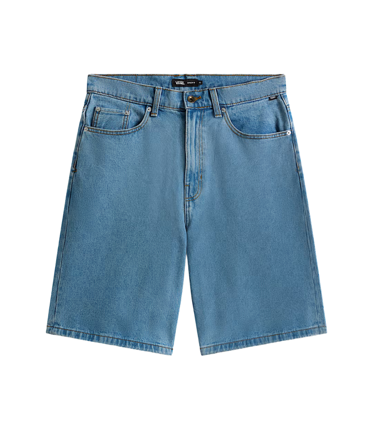 VANS VANS Kids Check-5 Baggy Denim Shorts Stonewash Blue Blue