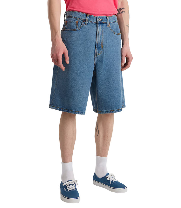 VANS VANS Kids Check-5 Baggy Denim Shorts Stonewash Blue Blue