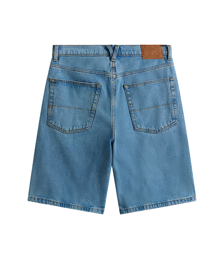 VANS VANS Kids Check-5 Baggy Denim Shorts Stonewash Blue Blue