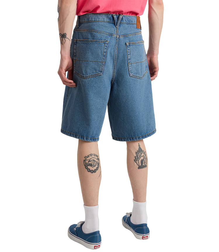 VANS VANS Kids Check-5 Baggy Denim Shorts Stonewash Blue Blue
