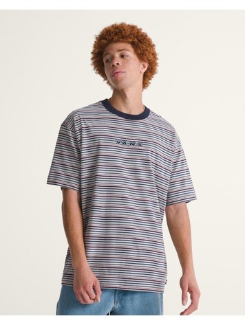VANS VANS Cameron Stripe Knit Shirt Parisian Night Blue / Cement Heather Grey