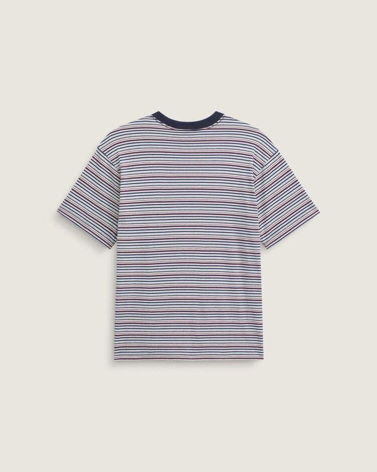 VANS VANS Cameron Stripe Knit Shirt Parisian Night Blue / Cement Heather Grey
