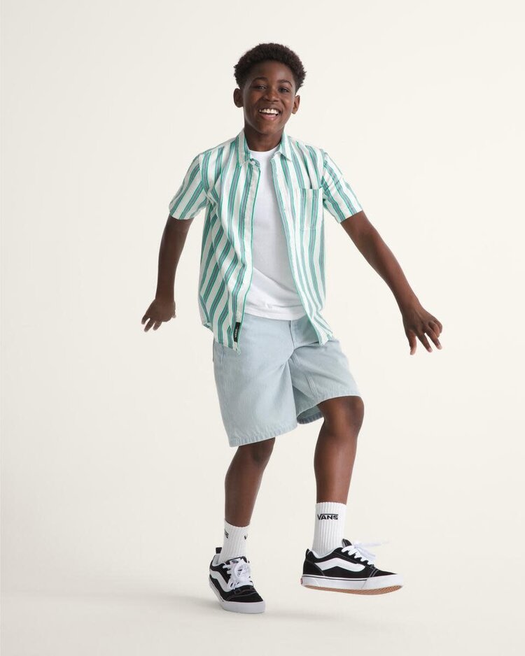 VANS VANS Kids Check-5 Baggy Denim Shorts Ice Blue