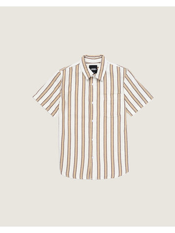 VANS VANS Kids Lawson Stripe Shirt White / Potting Soil Brown