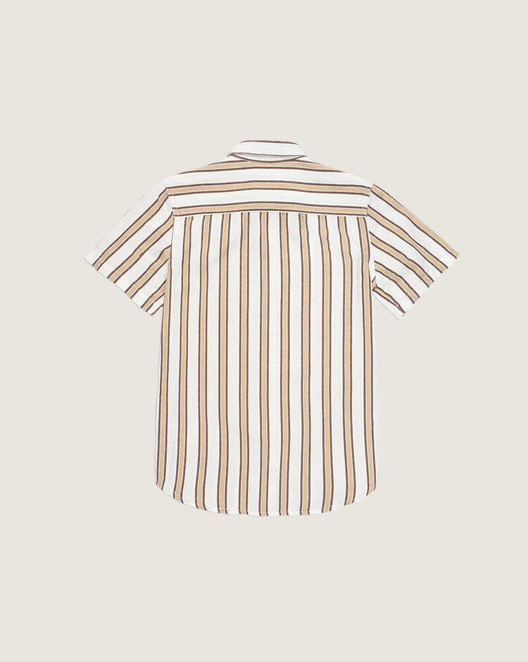VANS VANS Kids Lawson Stripe Shirt White / Potting Soil Brown