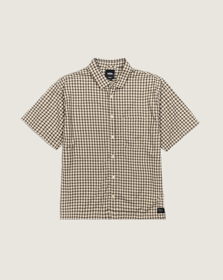 VANS VANS Larkspur Mini Plaid Shirt Oatmeal Beige / Demitasse Brown