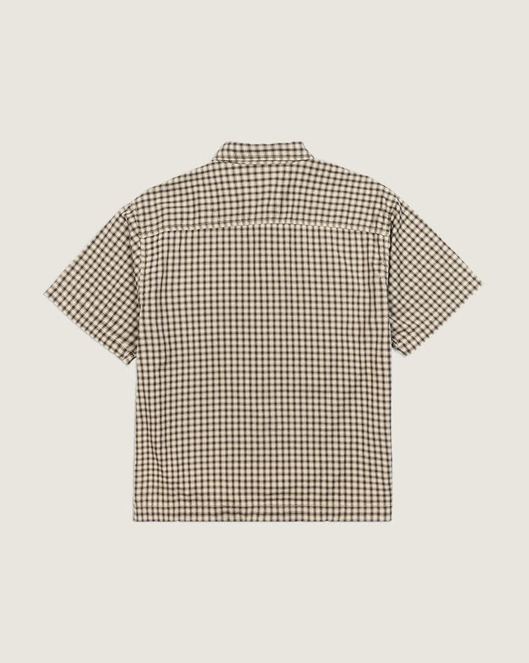 VANS VANS Larkspur Mini Plaid Shirt Oatmeal Beige / Demitasse Brown