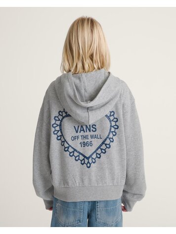 VANS VANS Kids Lacey Daze Retro Zip Hoodie Cement Heather Grey