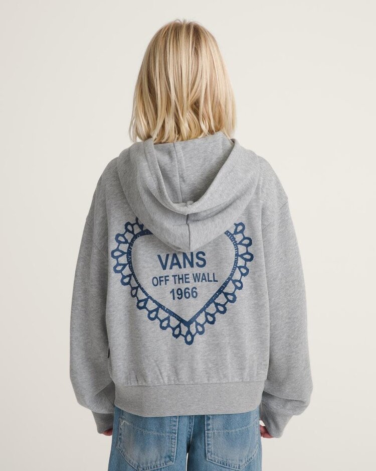 VANS VANS Kids Lacey Daze Retro Zip Hoodie Cement Heather Grey