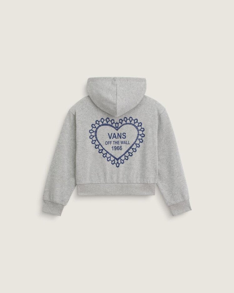 VANS VANS Kids Lacey Daze Retro Zip Hoodie Cement Heather Grey