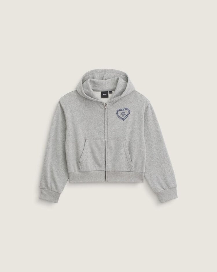 VANS VANS Kids Lacey Daze Retro Zip Hoodie Cement Heather Grey