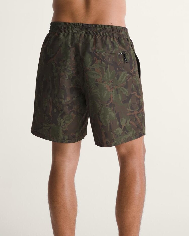 VANS VANS Primary II Elastic Printed Boardshorts Obsidian Fern Green