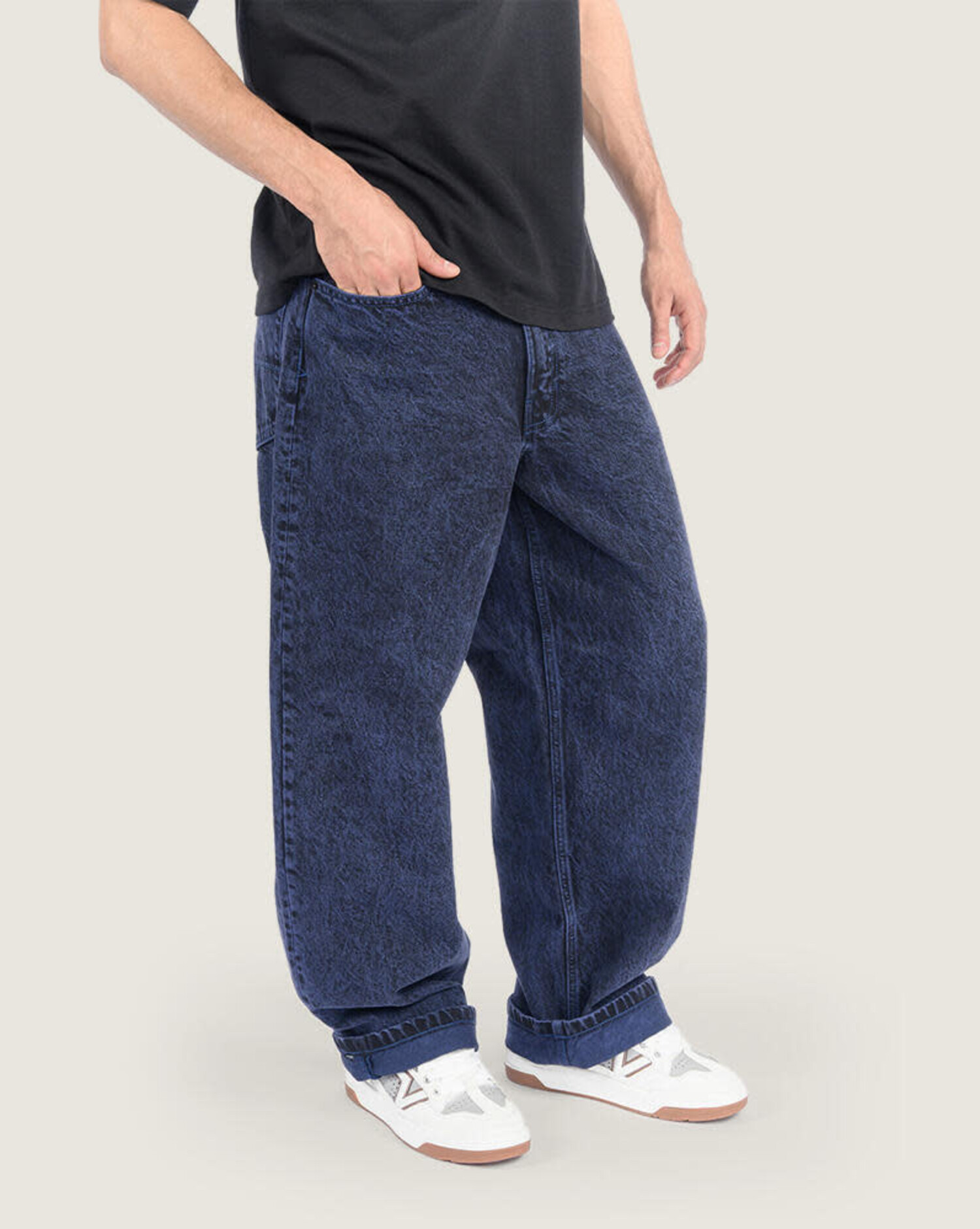 VANS Check-5 Baggy Denim Pants Deep Indigo Blue - Edge of the