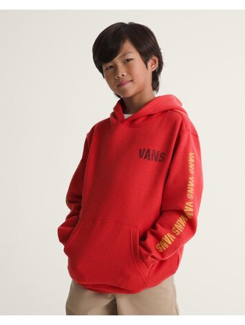 VANS VANS Kids Racing Flames Pullover Hoodie Crimson Haze Red