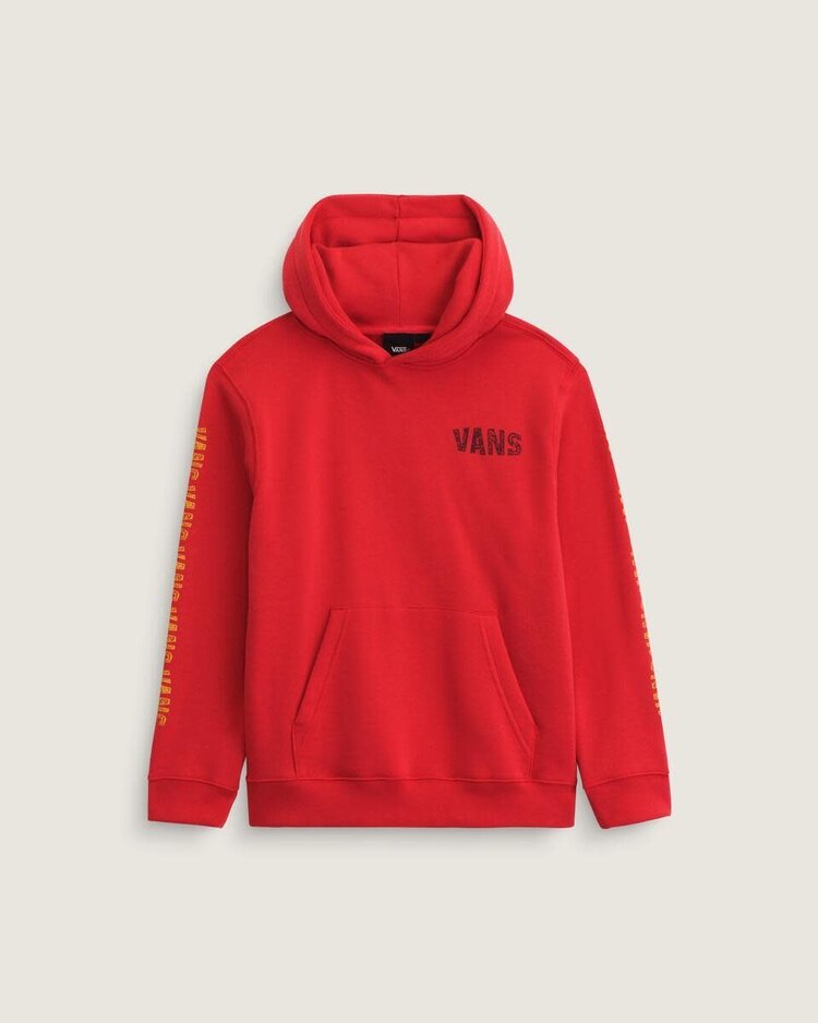 VANS VANS Kids Racing Flames Pullover Hoodie Crimson Haze Red