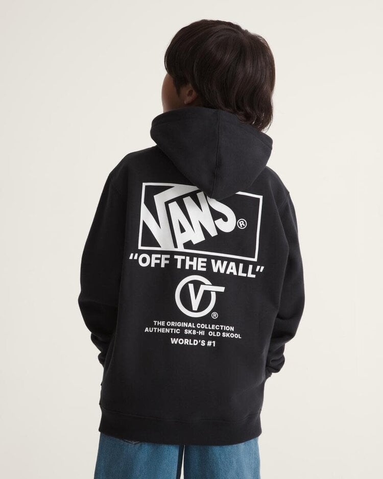 VANS VANS Kids Stacked Hi Pullover Hoodie Black / White