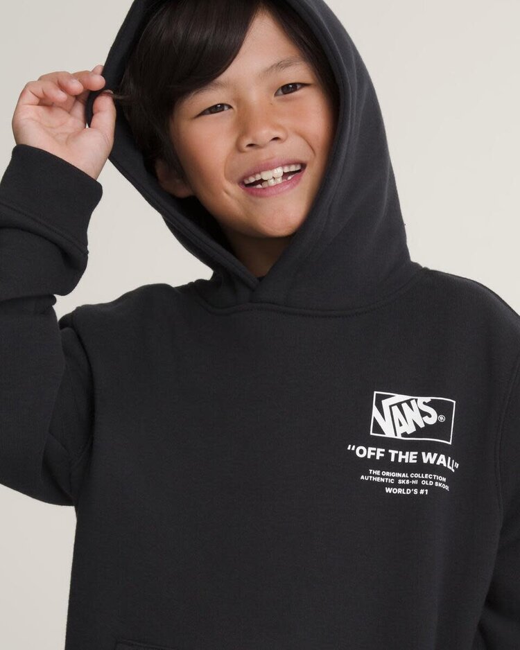 VANS VANS Kids Stacked Hi Pullover Hoodie Black / White