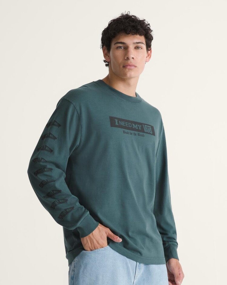 VANS VANS I Need My Long Sleeve T-Shirt Mossy Olive Green