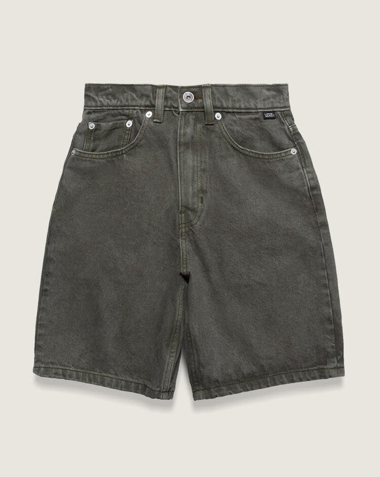VANS VANS Kids Check-5 Baggy Denim Shorts Mossy Olive Green