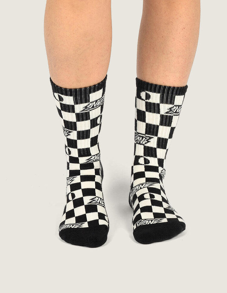 VANS VANS Kids Ticker Checkerboard Crew Socks Black