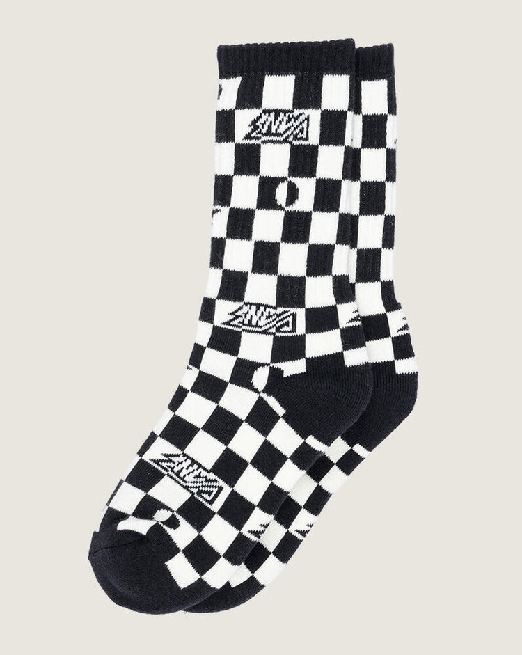 VANS VANS Kids Ticker Checkerboard Crew Socks Black