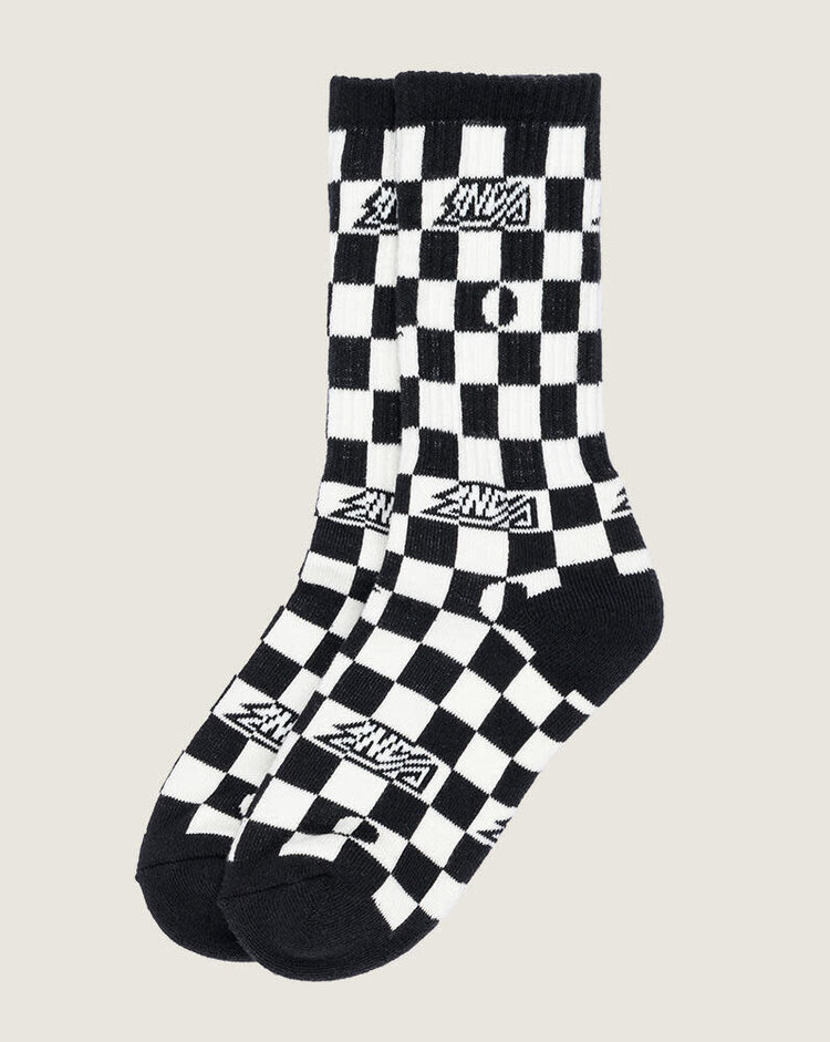 VANS VANS Kids Ticker Checkerboard Crew Socks Black