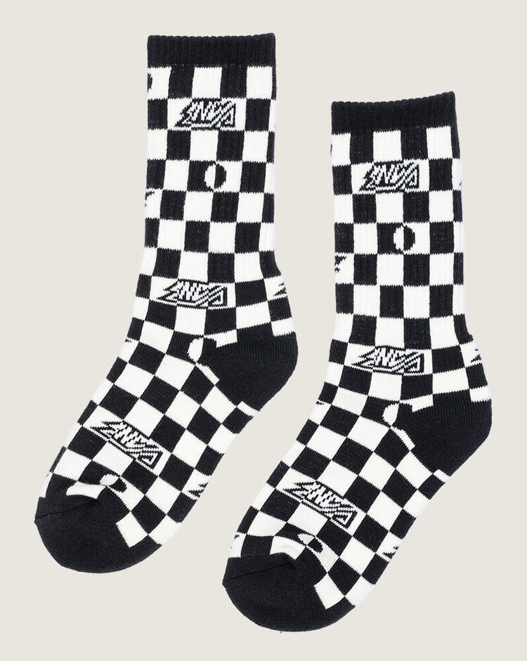 VANS VANS Kids Ticker Checkerboard Crew Socks Black