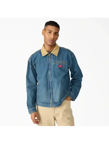 DICKIES DICKIES Mens Denim Painter Jacket Khaki Tinited Blue