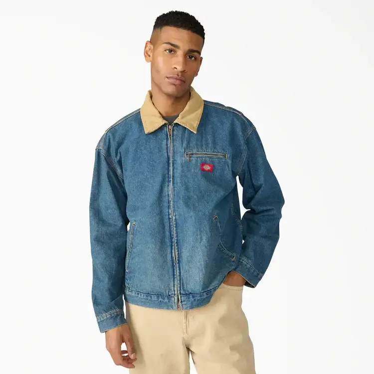 DICKIES DICKIES Mens Denim Painter Jacket Khaki Tinited Blue