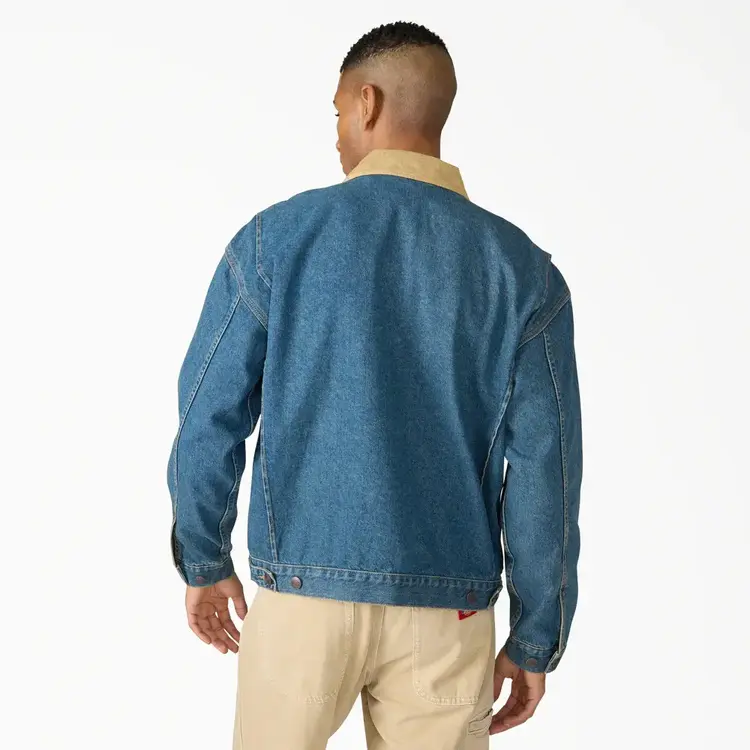 DICKIES DICKIES Mens Denim Painter Jacket Khaki Tinited Blue