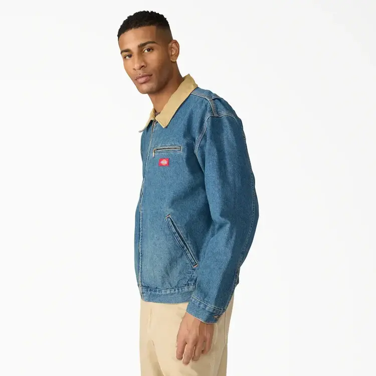 DICKIES DICKIES Mens Denim Painter Jacket Khaki Tinited Blue