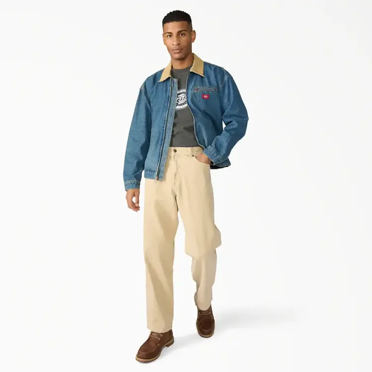 DICKIES DICKIES Mens Denim Painter Jacket Khaki Tinited Blue